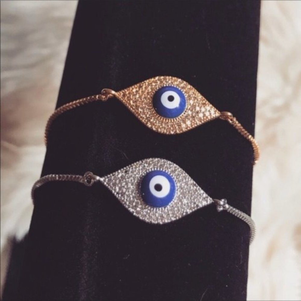 NEW Gold chain bracelet Evil eye bracelet silver bracelet